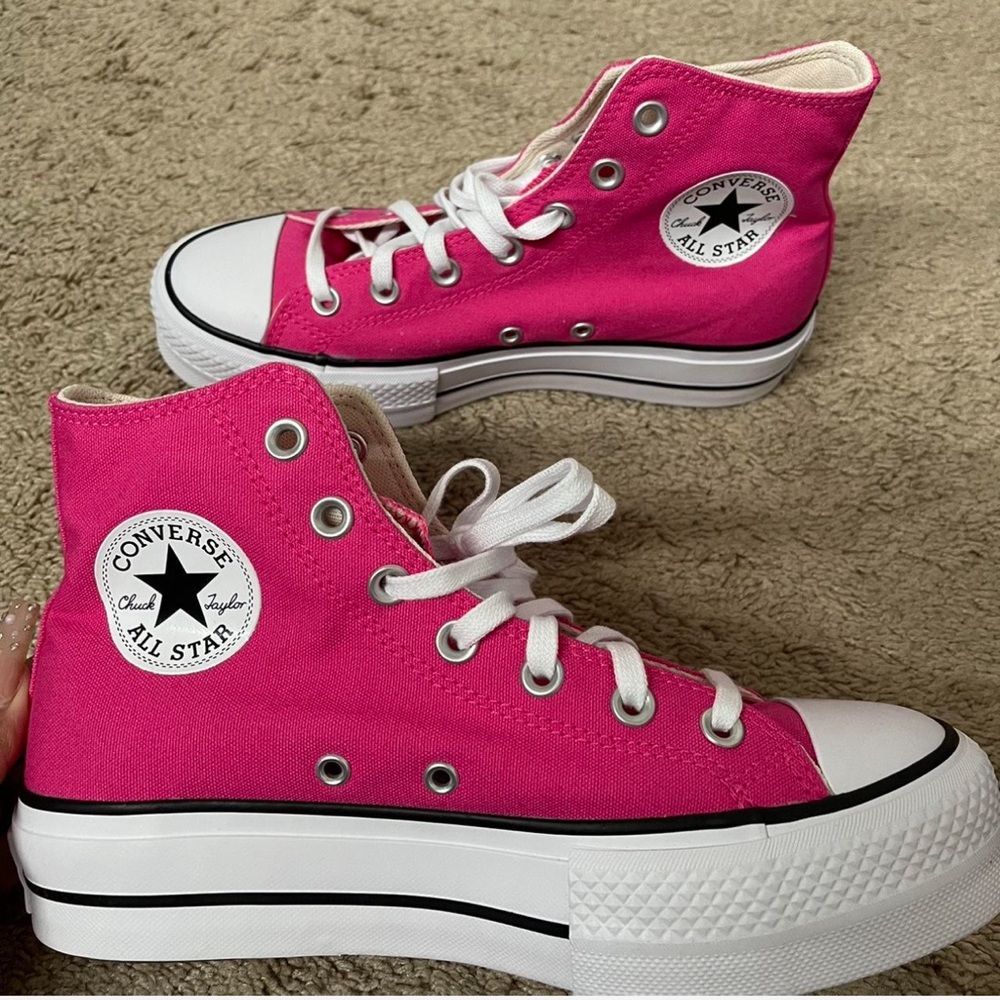 Converse Fuchsia High-Top Sneakers